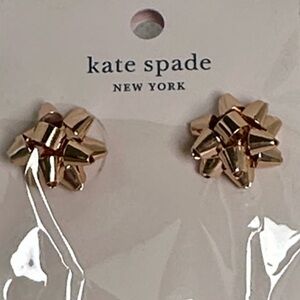 Kate Spade New York Gold Tone Bow Stud Earrings – One Size